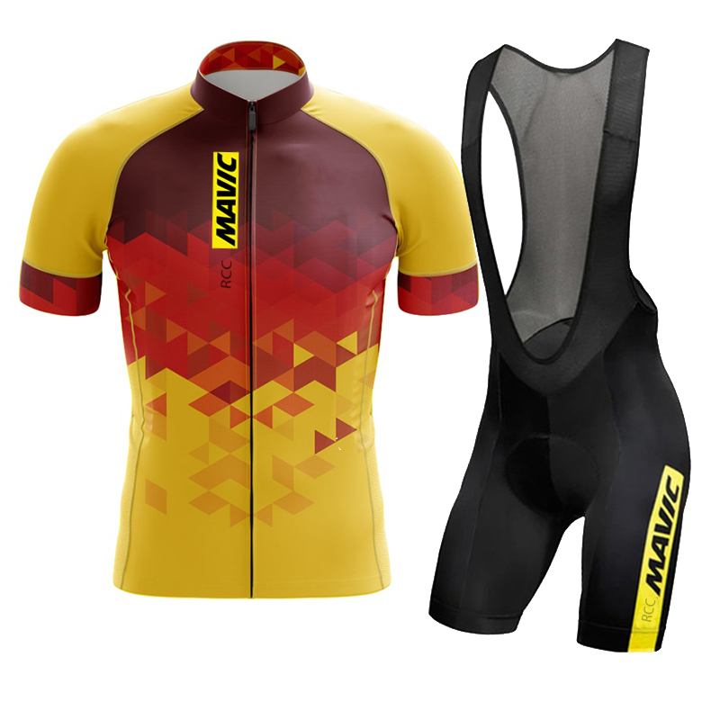 Triathlon Cycling Kit - MAVIC 남성용 반팔 사이클링 세트, 철인