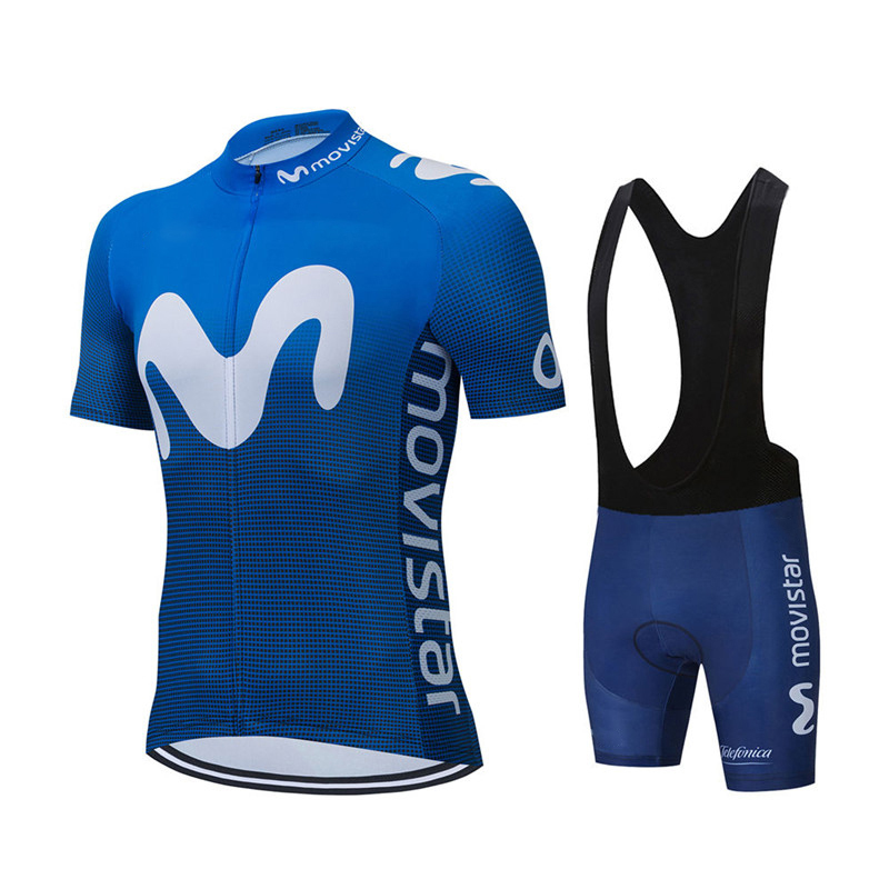 Cycling Gear Logo - Movistar-신제품 팀 사이클링 저지 세트 MTB