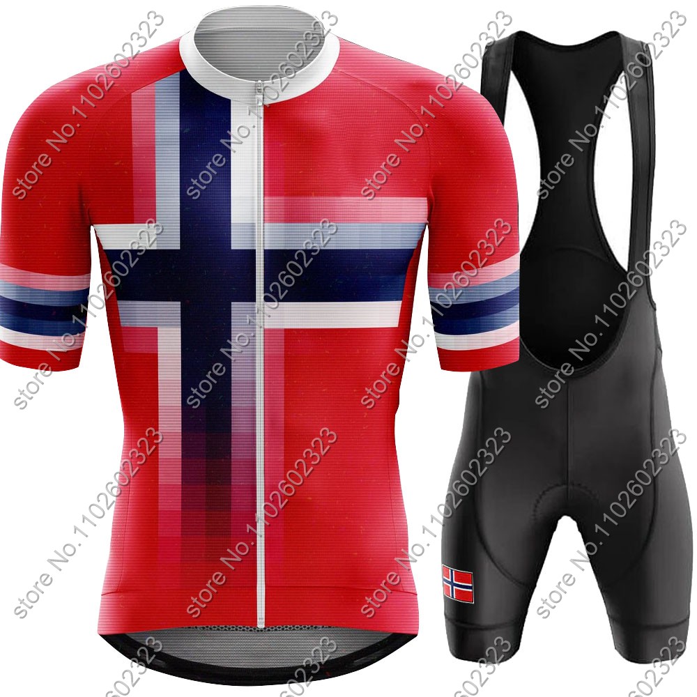 Cycling Gear Logo - 2024 노르웨이 사이클링 저지 국가대표팀 세트,