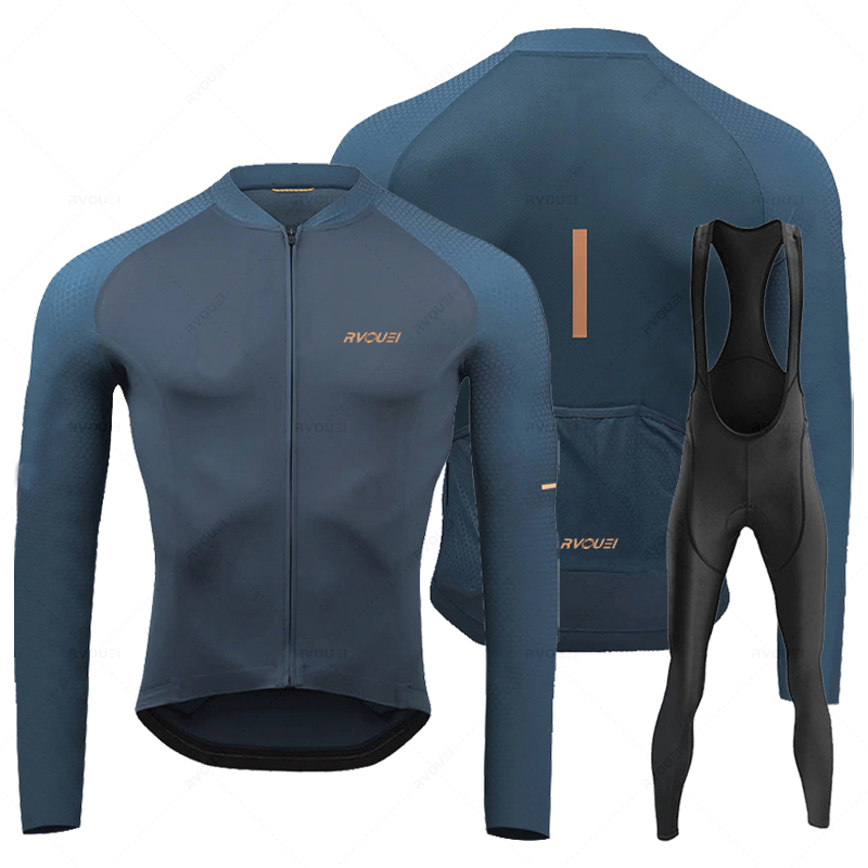 Rvouei 통기성 긴 소매 사이클링 저지 세트, 턱받 - Cycling Gear Logo 리뷰 및 가격
