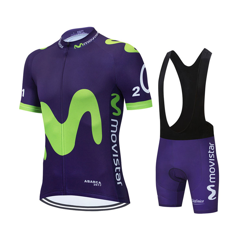 Movistar-신제품 팀 사이클링 저지 세트 MTB  - Cycling Gear Logo 리뷰 및 가격