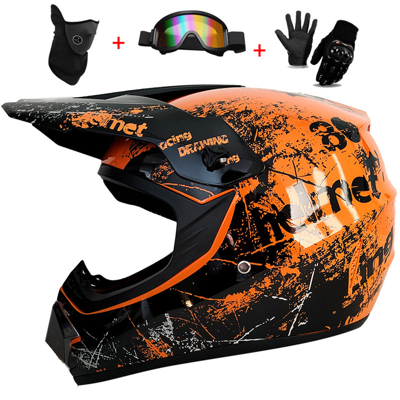 3Pcs 어린이용 오프로드 풀 헬멧, 모토크로스 카스코 - Cycling Protective Gear For Kids 리뷰 및 가격