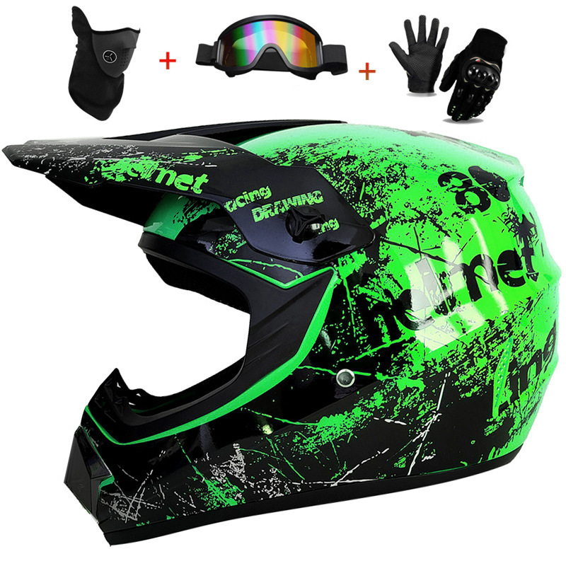 3Pcs 어린이용 오프로드 풀 헬멧, 모토크로스 카스코 - Cycling Protective Gear For Kids 리뷰 및 가격