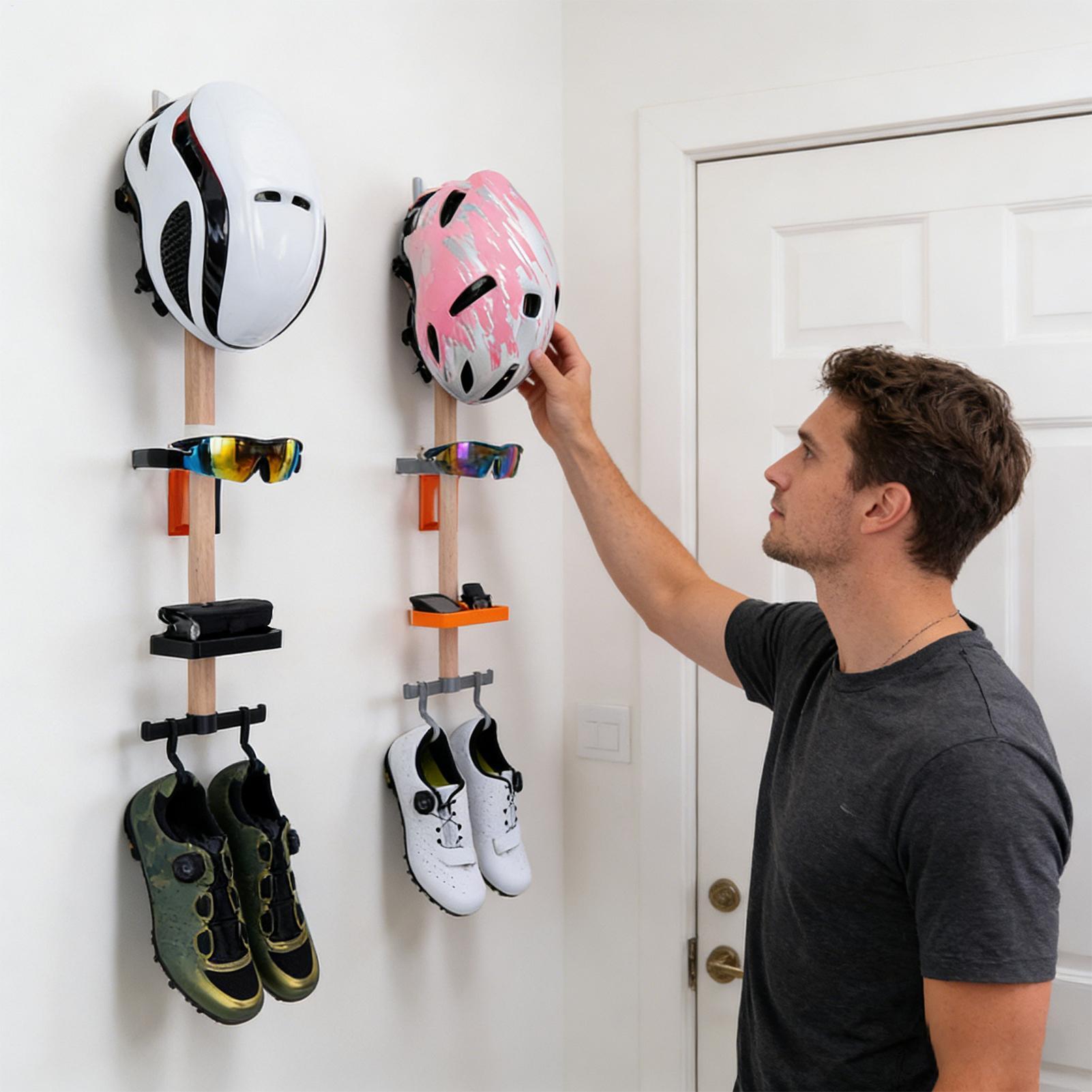 수직 자전거 기어 정리대, 벽걸이형 자전거 액세서리,  - Cycling Gear Wall Organizer 리뷰 및 가격