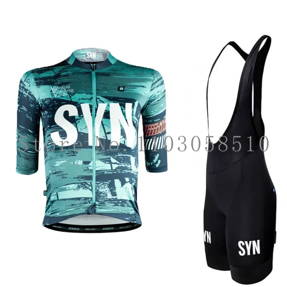 SYN 저지 남성용 빕 스폰지 쿠션 사이클링 슈트 세트 - Cycling Gear Logo 리뷰 및 가격